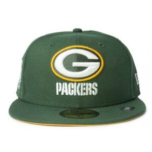 NEW ERA CAPS Green Bay Packers 59FIFTY FITTED HAT Size 7-1/4 NEW WITH TAGS